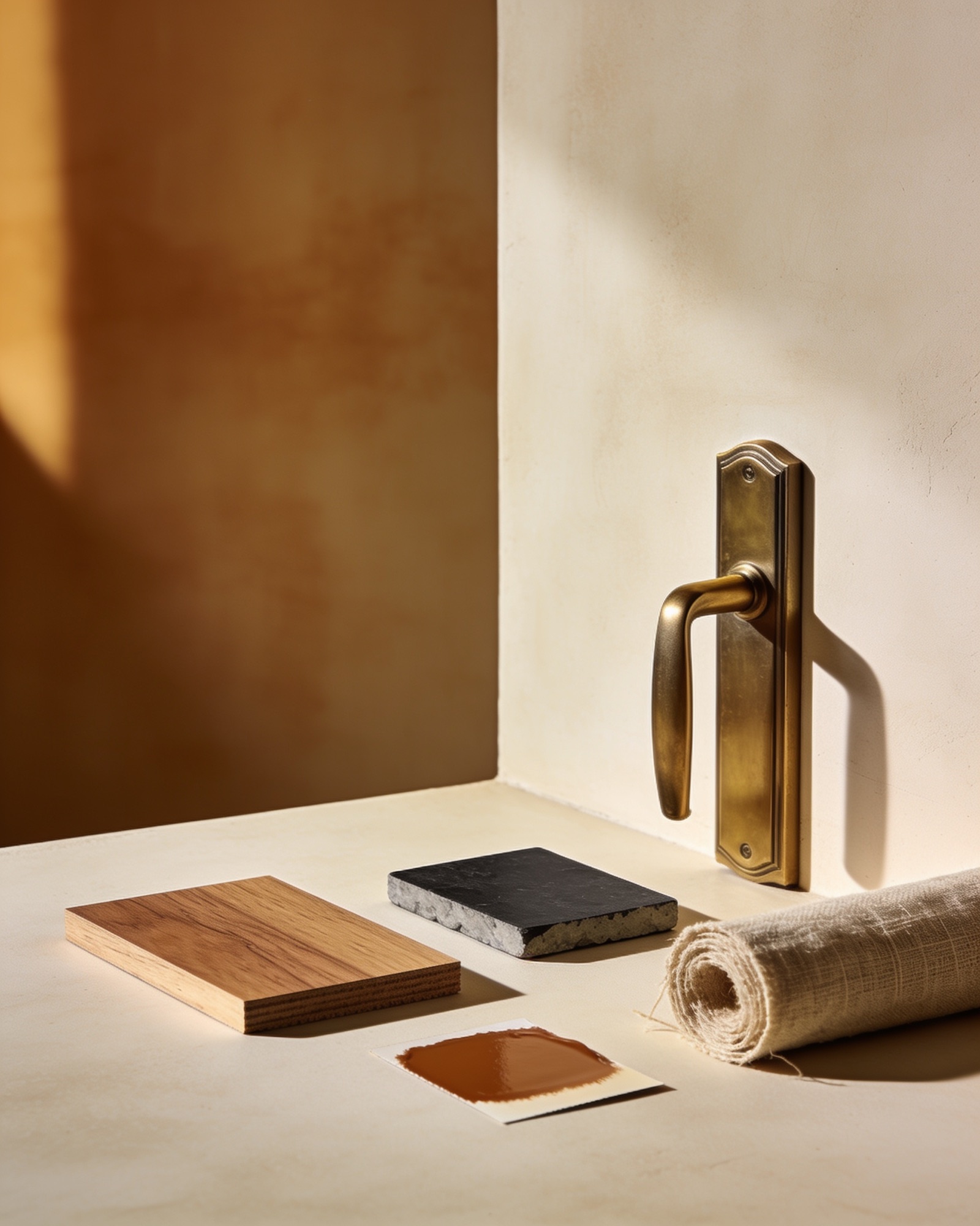 Interior materials and decor details for cosmetic renovation