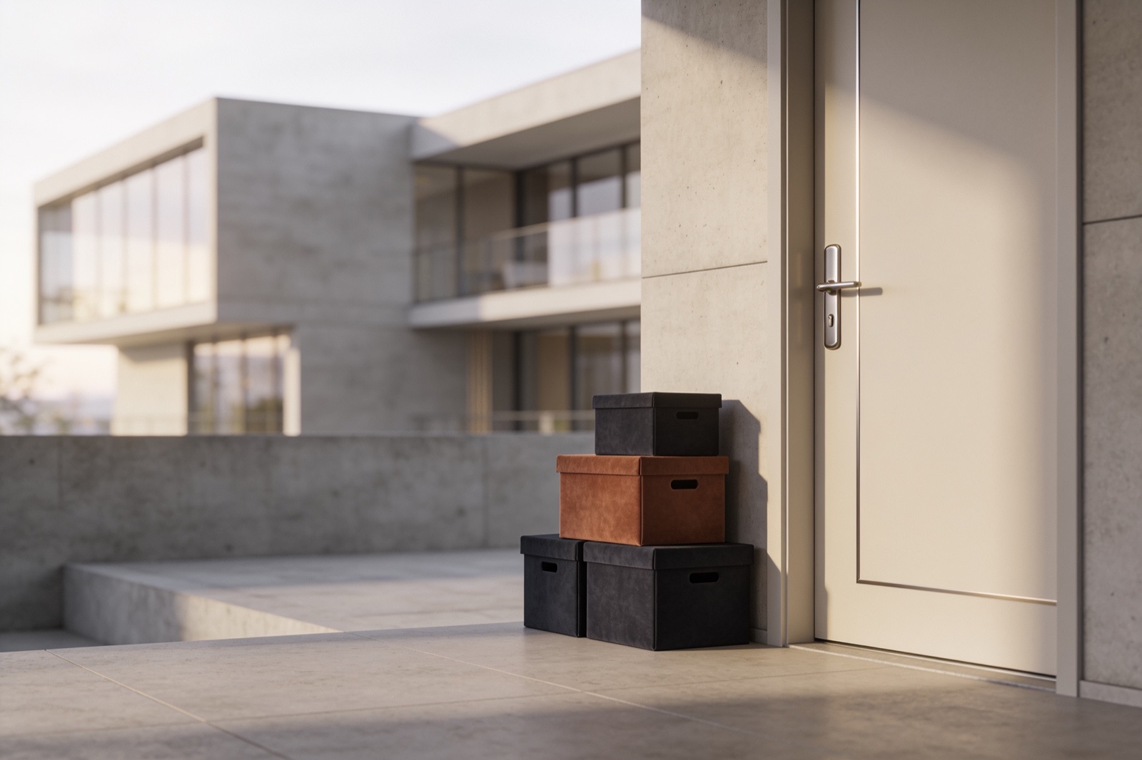 Organized storage and packed items for supervised moving
